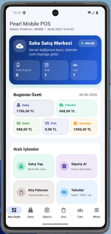 Pearl Mobile POS mobil ekran görüntüsü